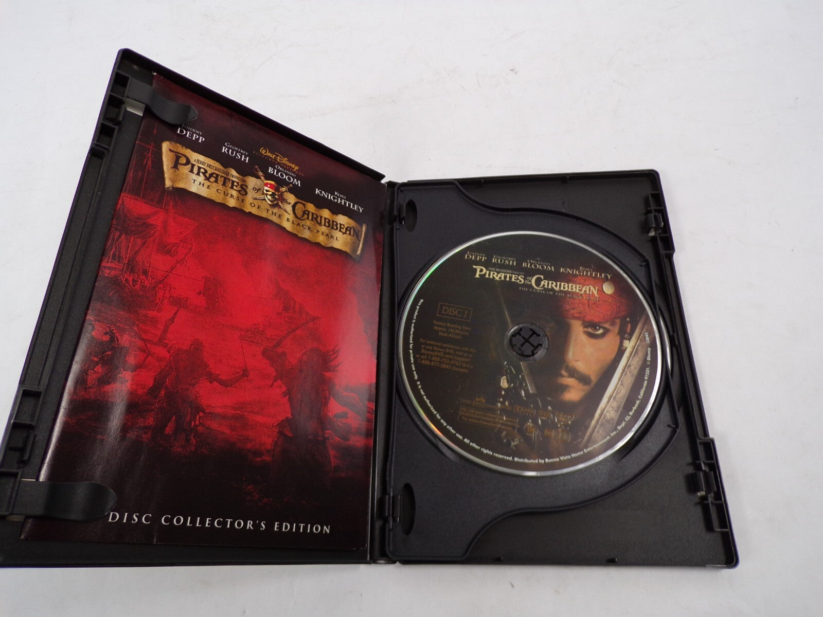 Pirates of The Caribbean The curse of the Black Pearl Jonny Depp Rush DVD Movies
