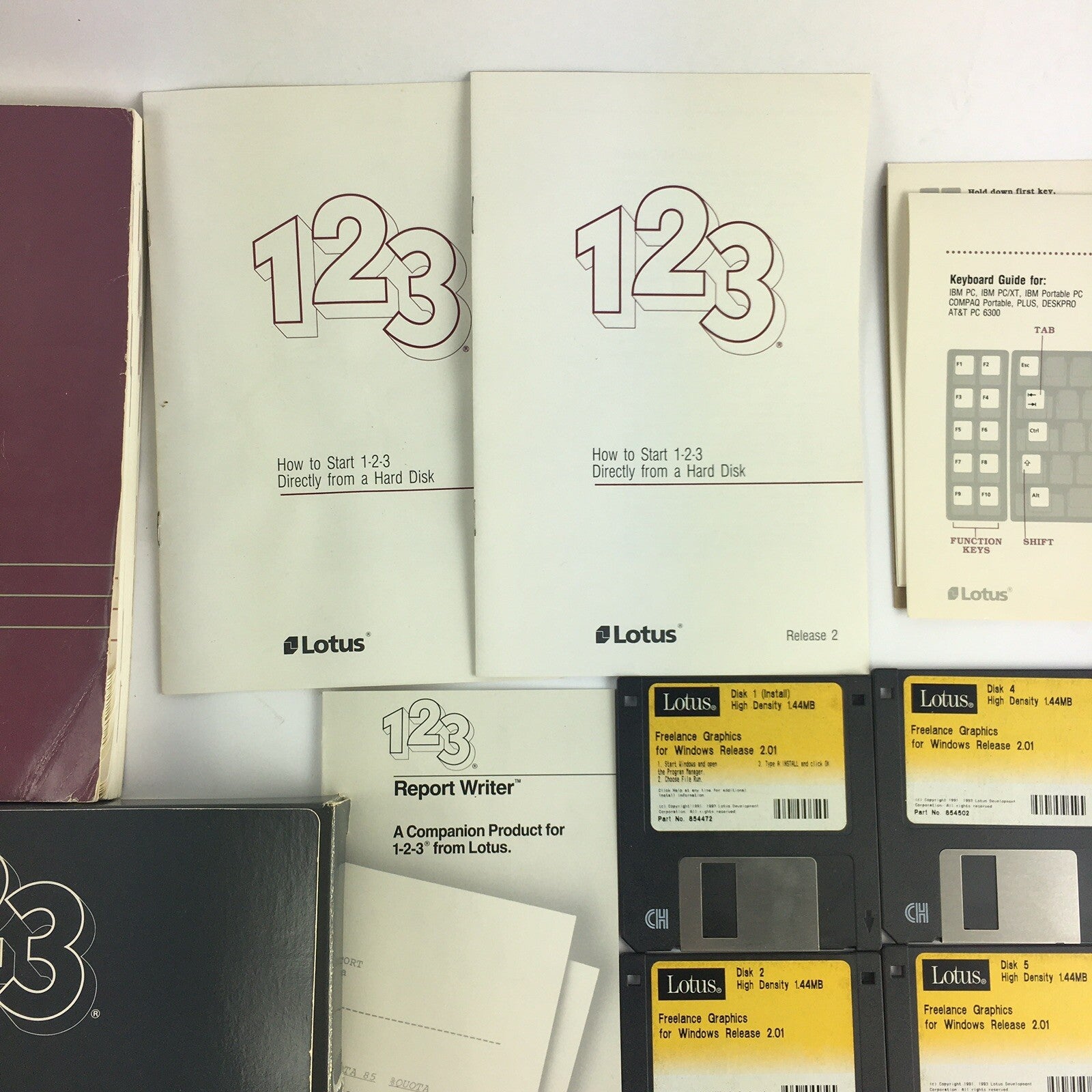 Vintage Lotus 123 Release 2.01 5.25" Disk Version