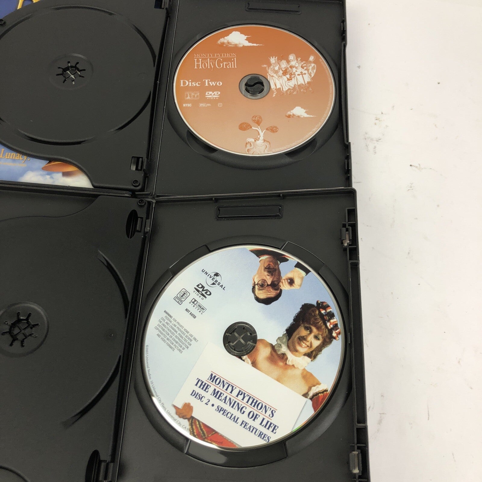 2 x Monty Python's DVD Video - The Meaning of Life - Holy Grail Very Good Cond.