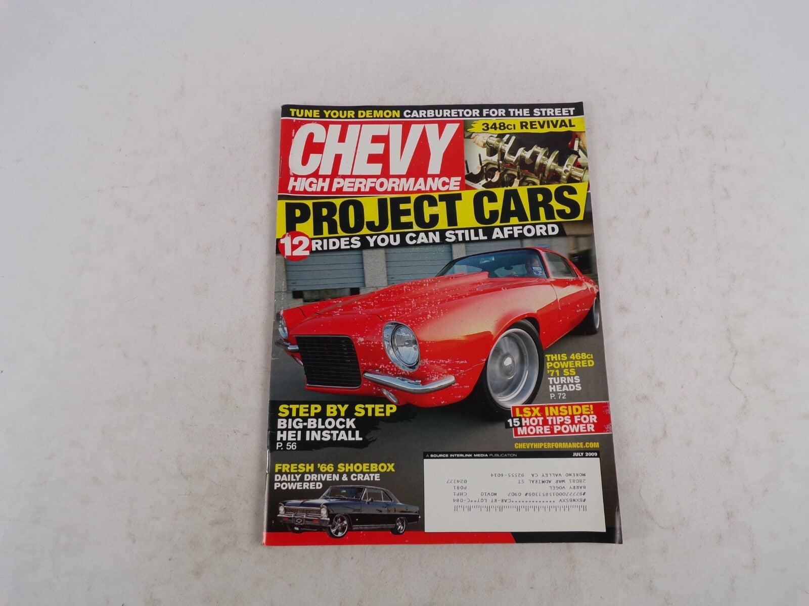 July 2009 Chevy High Performance Project Cars Step By Step Big Block HEI Install
