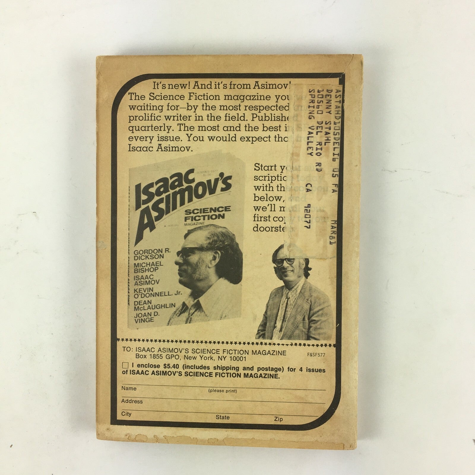 May Fantasy & Science Fiction Magazine The Big Fansby Keith Roberts Malzberg