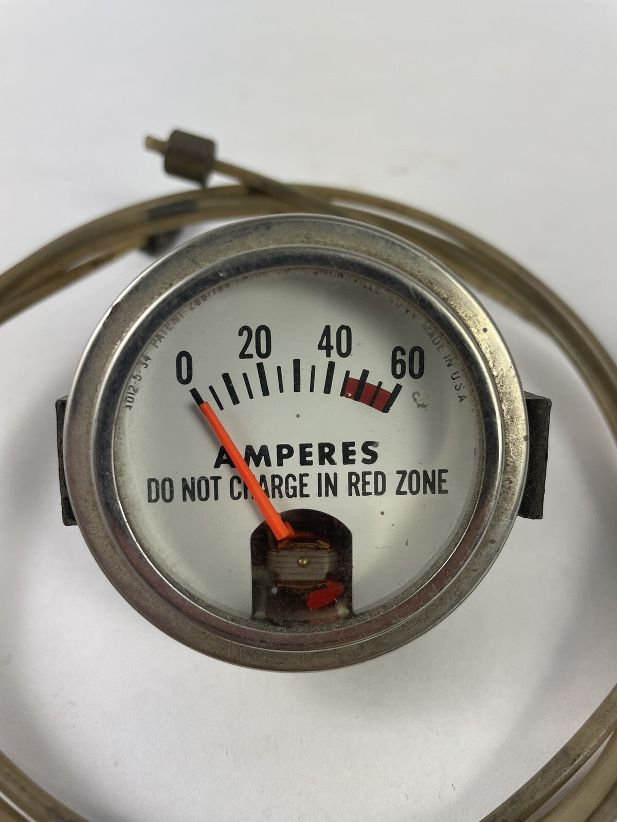 ANALOG PANEL MOUNT METER 0-60 AMPS FARIA 4012-5-35, GAUGE 2-1/2IN