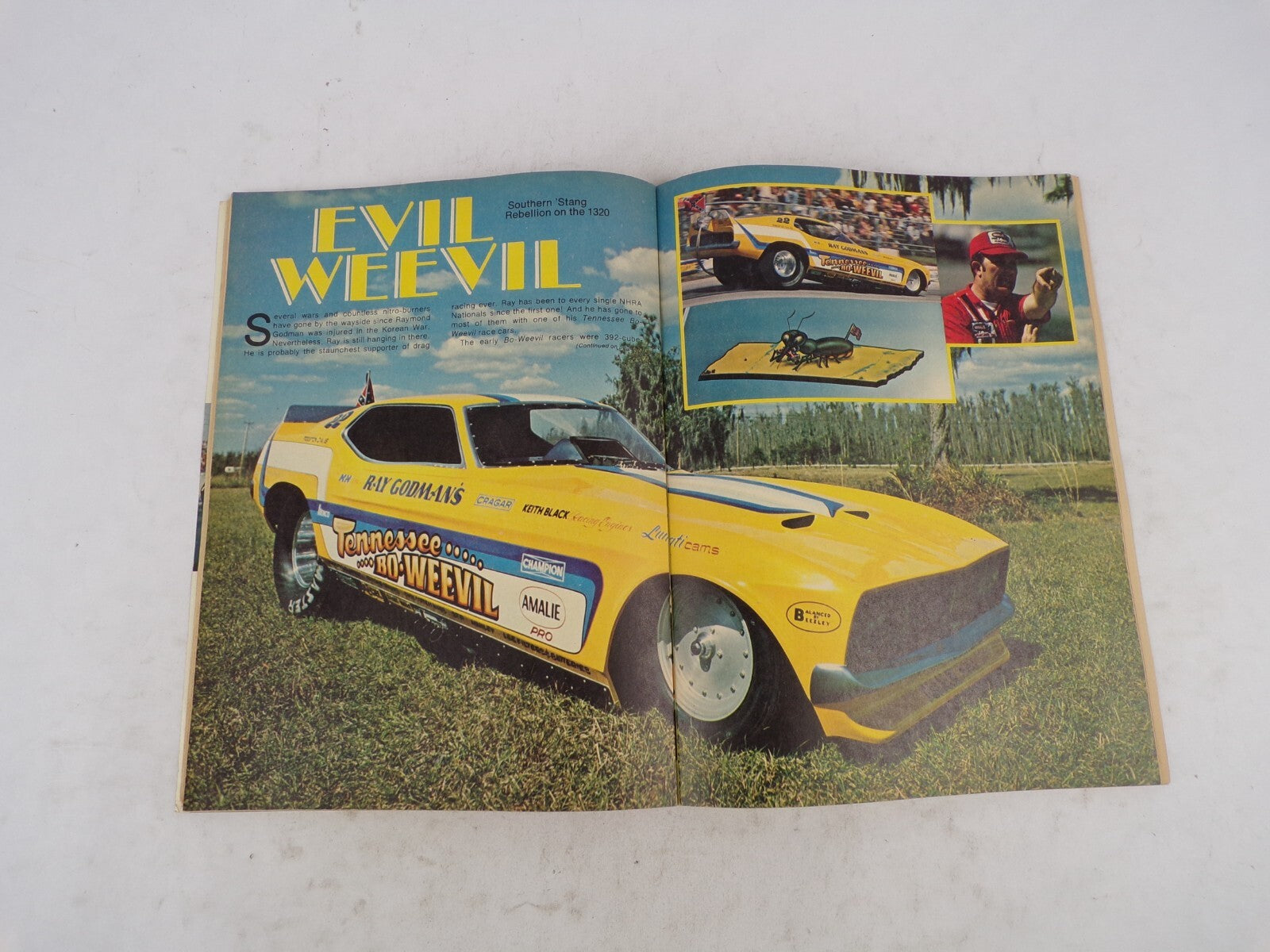 December 1973 Cars Hi-Performance Color! Godman's Bo-Weevil Godfather Panel How