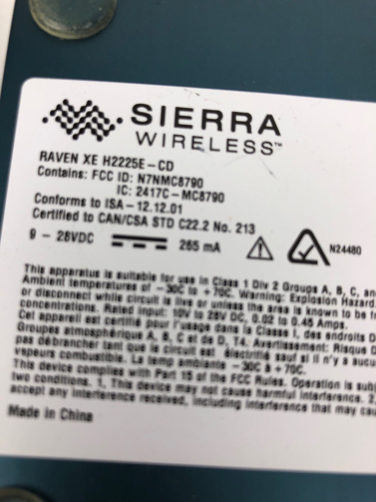 Sierra Wireless RAVEN XE H2225E-CD + Antenna + Power Adapter *VGC* Fast Shipping
