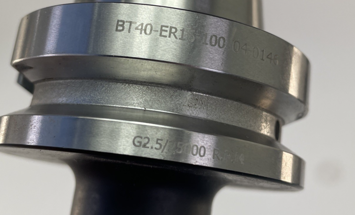 Haas 04-0146 BT40 ER16-100 Collet Chuck 100mm TSC G2.5 25,000 RPM w Bit