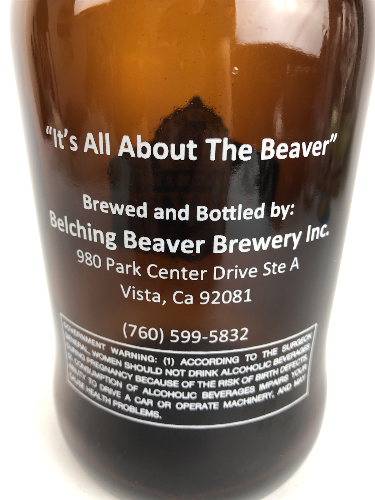 Belching Beaver Brewing Company 750 ml Flip Top Growler Vista California - RARE