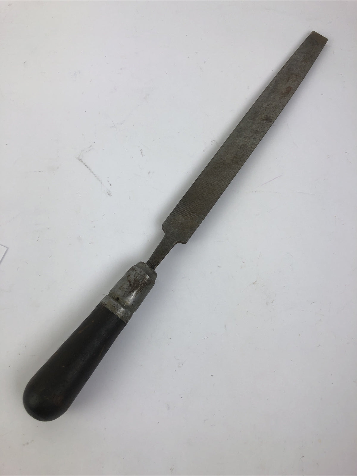 Vintage Wood Handle Heller Nucut File Smooth 10” (1”) Patented - Rare Find LOOK