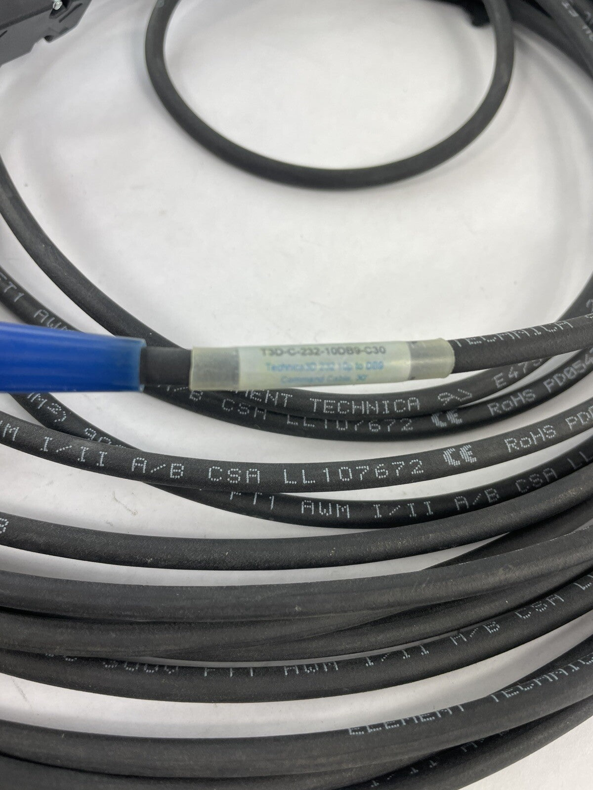 Elements' Technica 3ality Command Cable 30’ ft 232 10-pin to DB-9