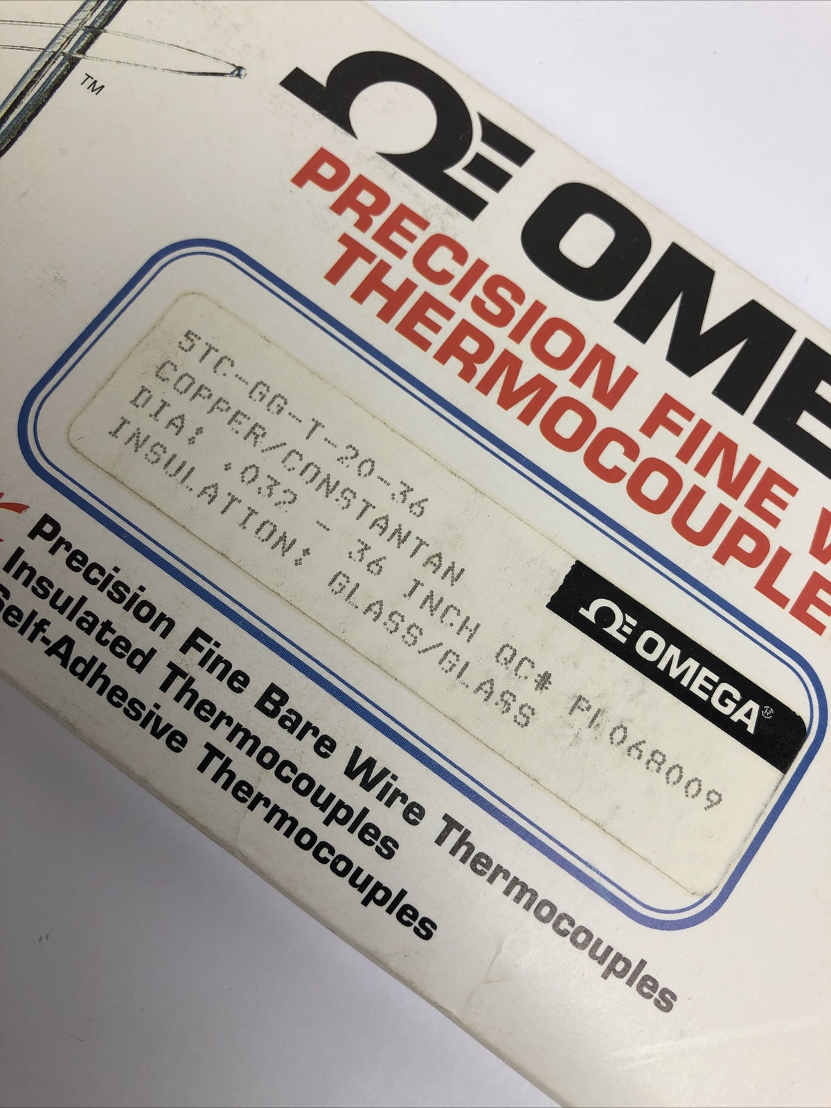 5 x Omega Engineering precision fine wire thermocouples 36" .032 Diam. LOOK