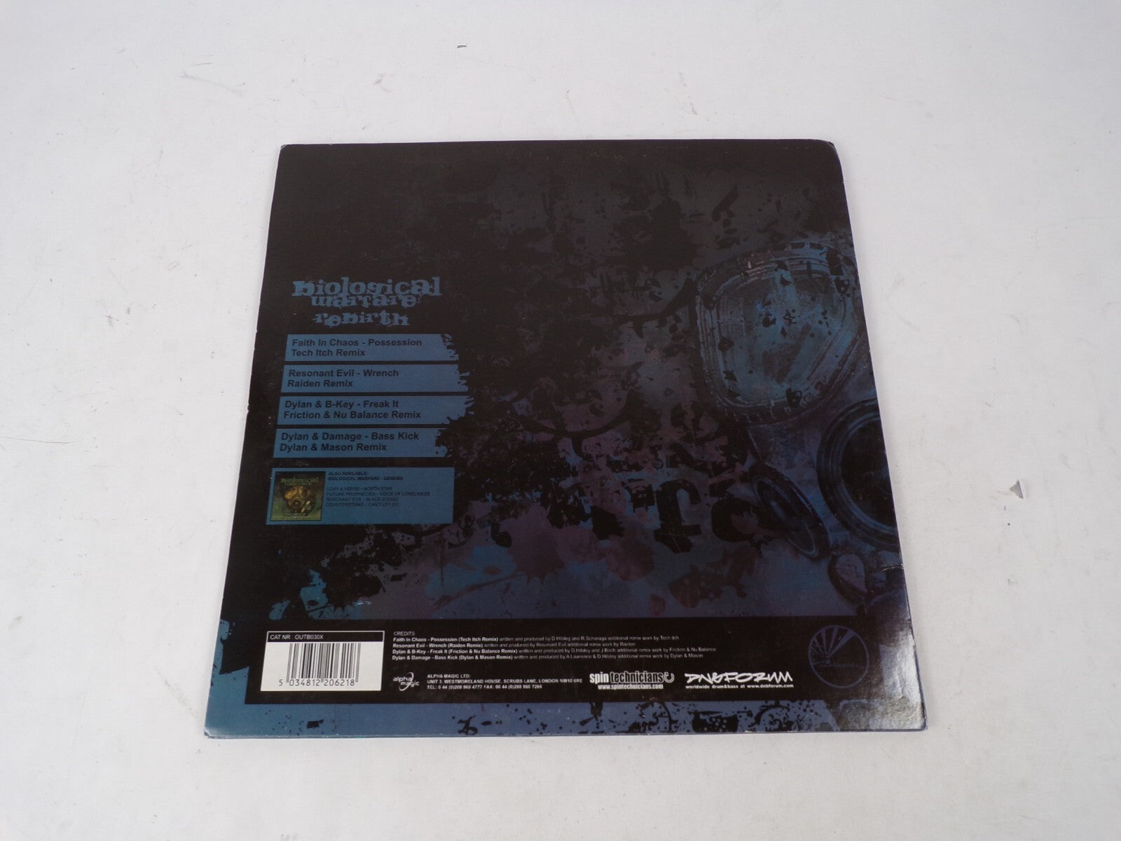 Biological War Fare Rebirth Resonant Evil Raiden Remix Vinyl Record