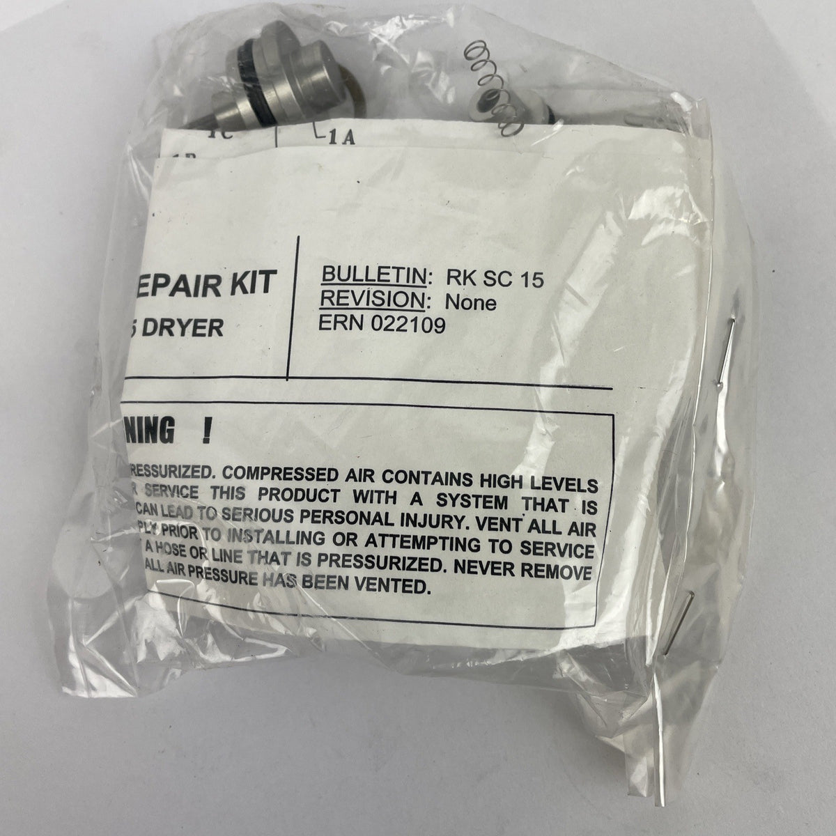 NF QBA15 Graham-White MFG 9-36 Volt Dc Air Dryer Solid Check Valve Repair Kit