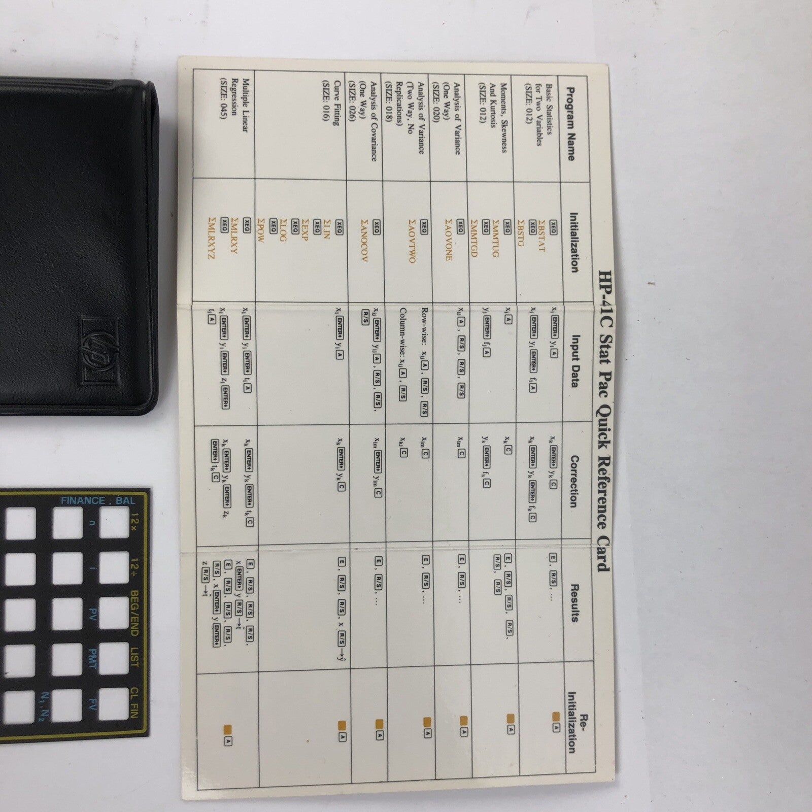 Vtg Hewlett Packard Calculator Memory Module HP 82106A HP 00041-15003 Reference