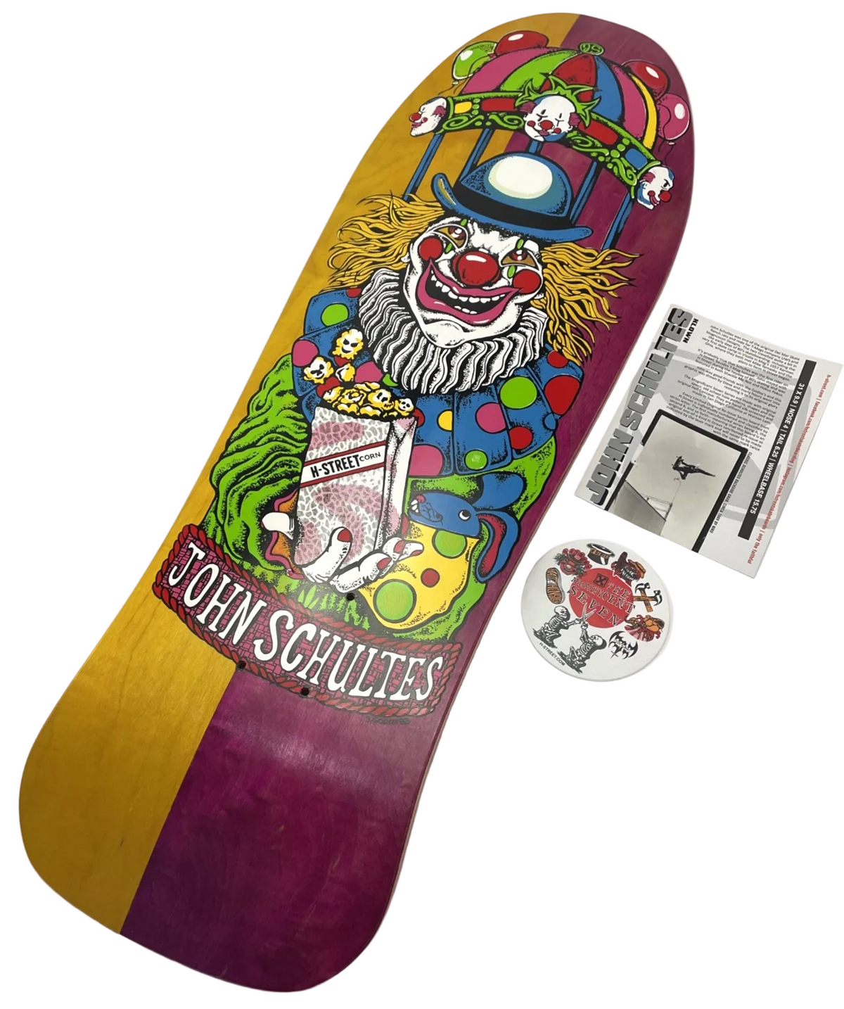 H-Street John Schultes A Series Clown limited edition skateboard deck #15 of 136