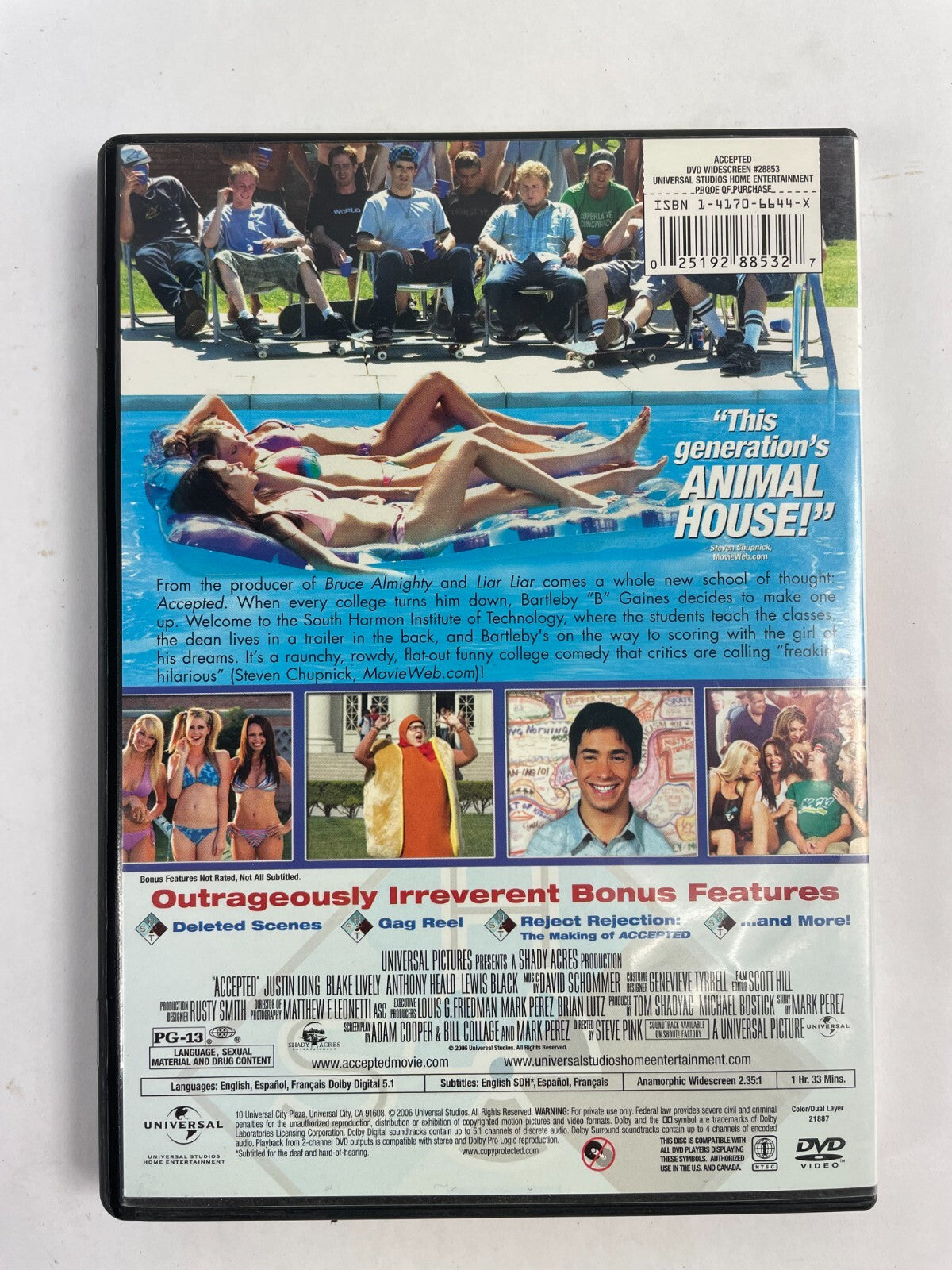 Wide Screen Accepted From the Studio that brought you American Pie DVD Movies