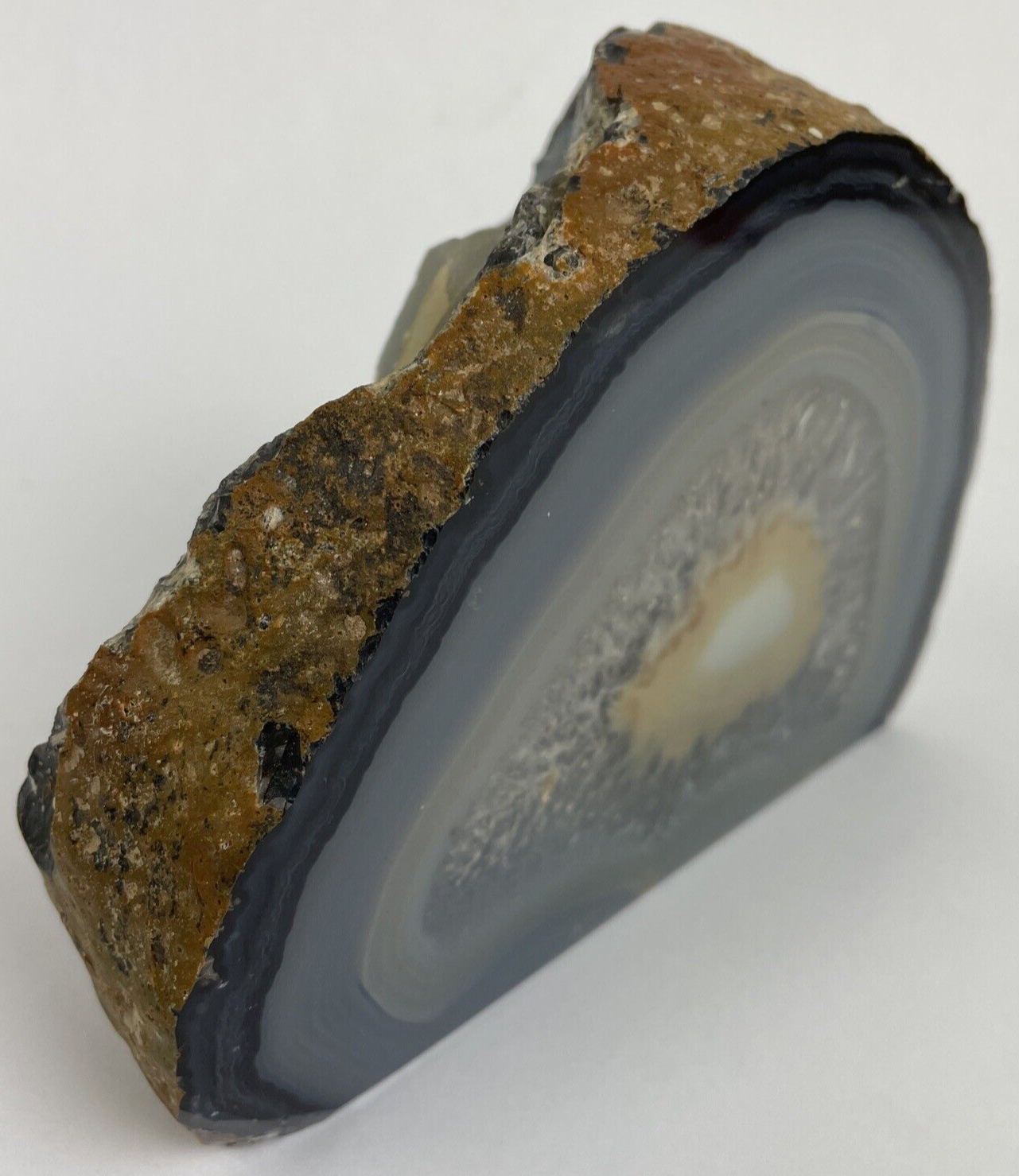 FABULOUS BRAZILIAN POLISHED BLUE LACE AGATE GEODE 5.5" x 4" x 2.5" 3lbs LOOK