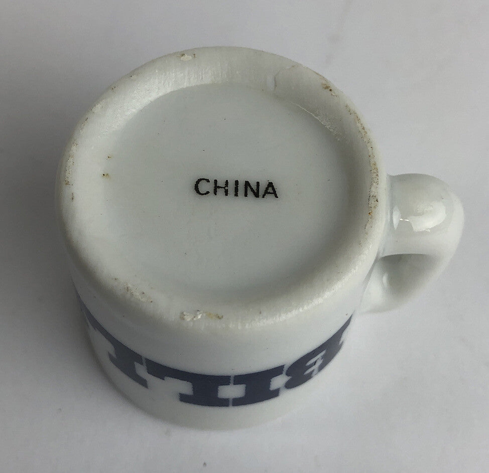 Vintage NFL Mini Coffee Cup Mug Buffalo Bills 1.25" Collectible Miniature