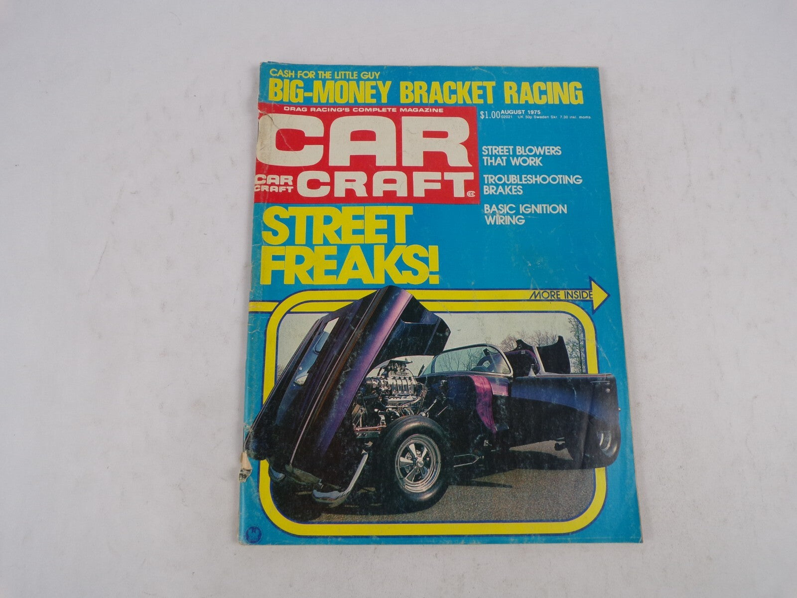 August 1975 Car Craft Street Freaks! Big-Monkey Bracket Racing Street Blowers