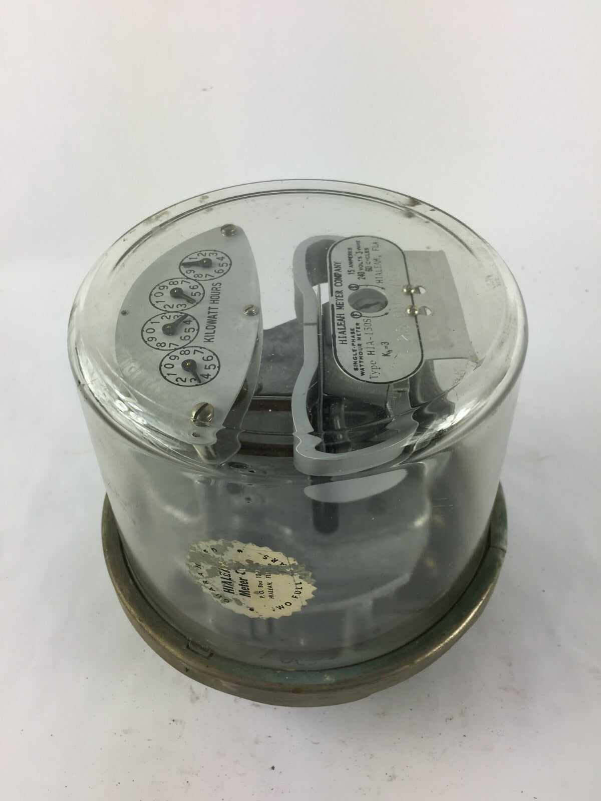 Hialeah Kilowatt Hours Single-Stator Watt Hour Meter Type HIA-130S 240v 3w 60C