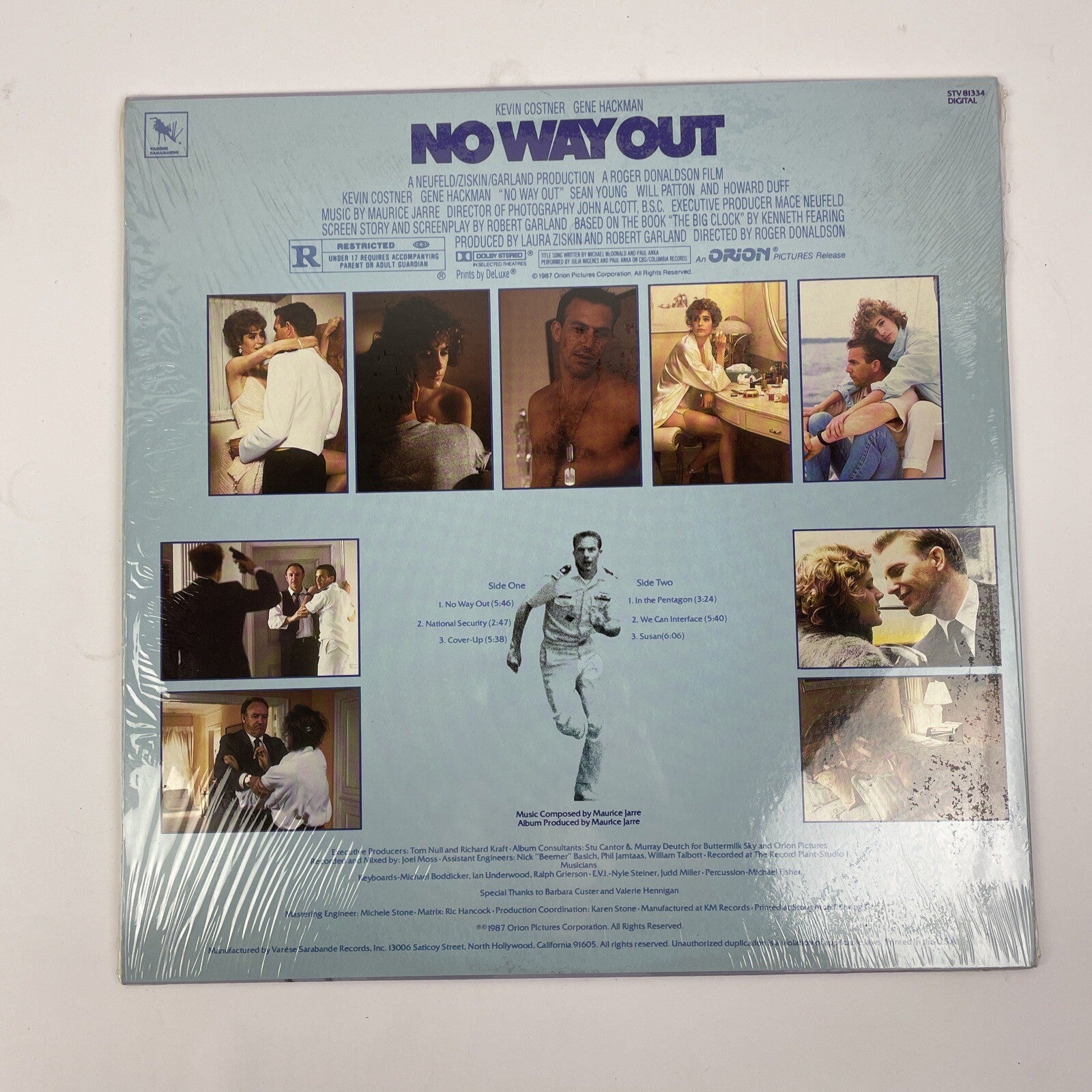 Maurice Jarre – No Way Out OST LP Varèse Sarabande STV 81344 Score - VGC