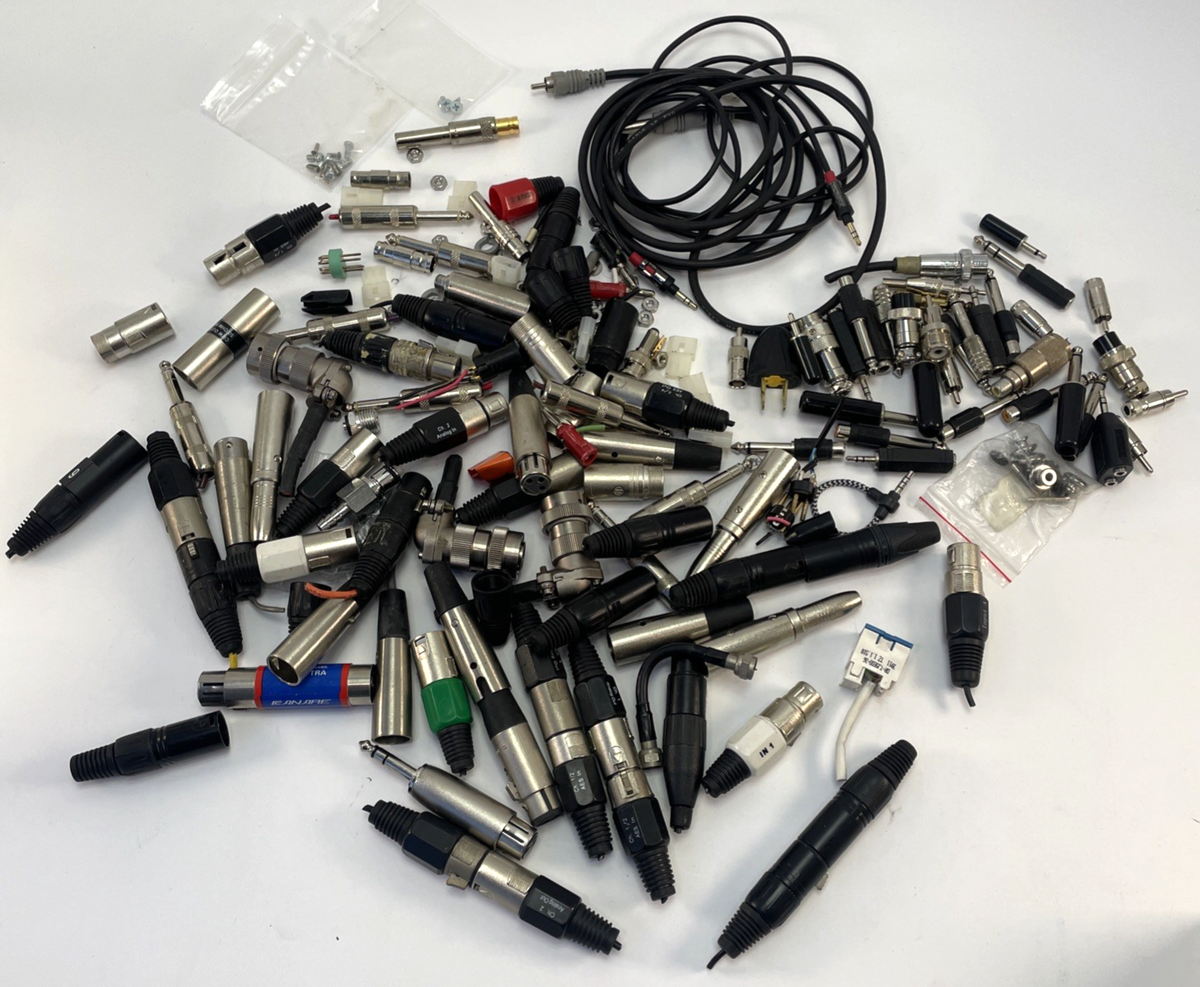 Lot 1/4" 3.5m Mono Stereo XLR Terminals Speaker Jack Connector Audio Adapter RCA