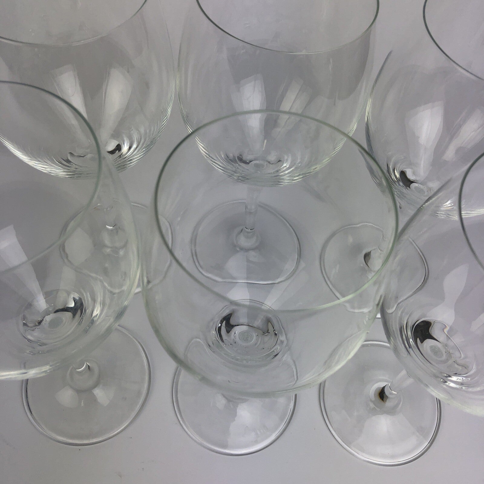 6 x Tria Clear Quality Crystal Wine Glass 8" Tall 3" Mouth - LOOK