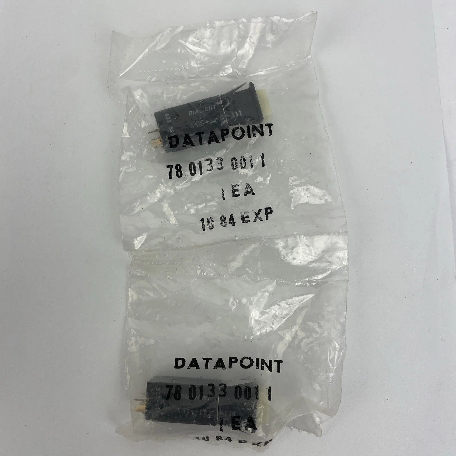 2 Dialight backlit SPDT momentary pushbutton switch. 5 amp, 125v contacts Button