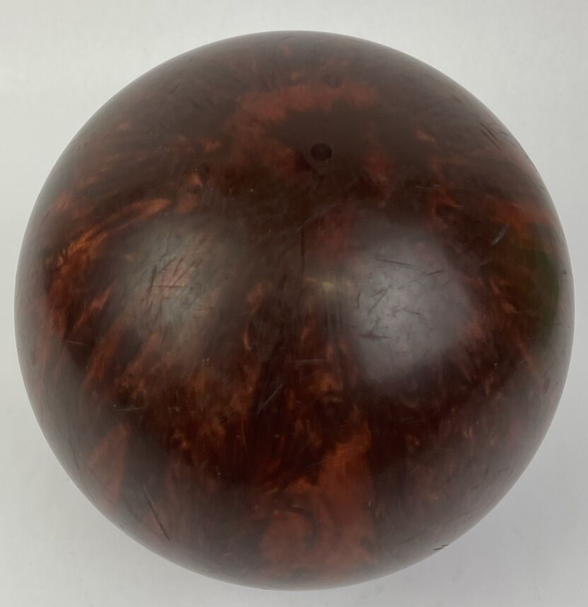 Brunswick " the Pearl " FNZ212 - Bowling Ball - 14.10 lbs. Brown Orange- Drilled
