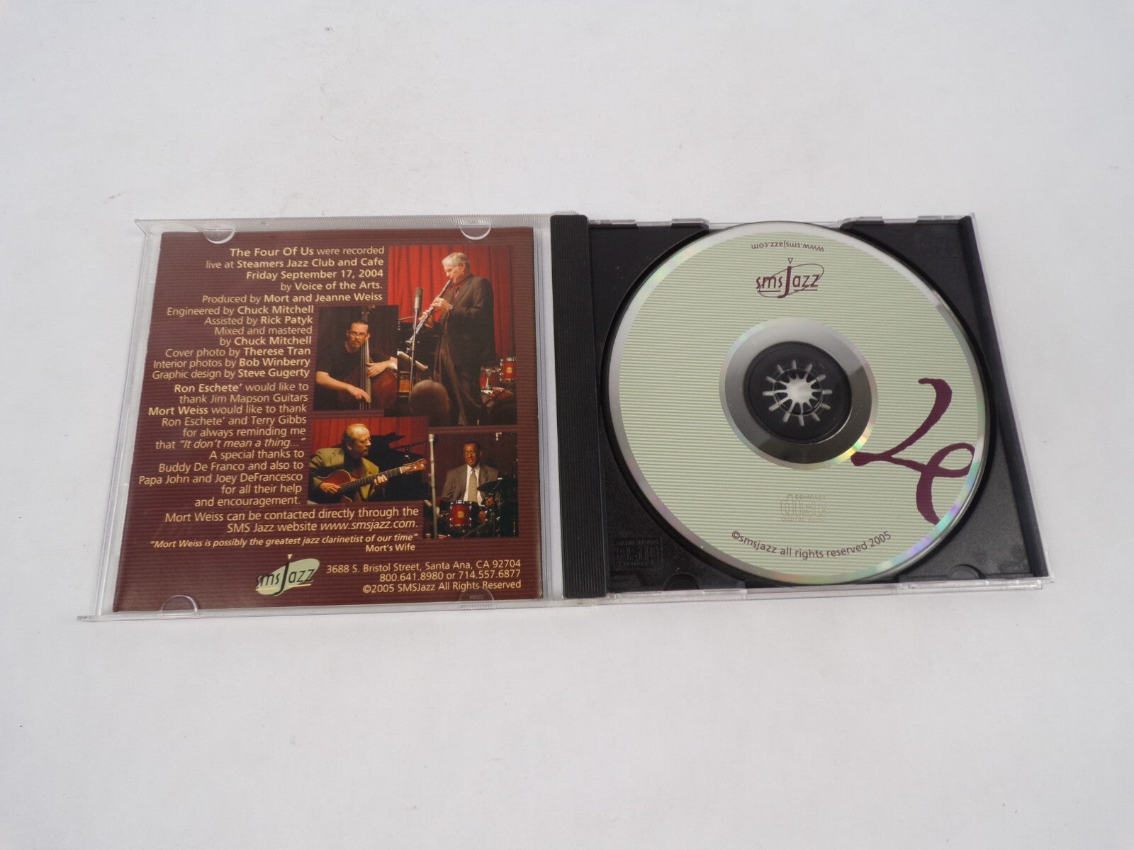 The Four Of Us The Mort Weiss Quartet Live At Steamers The Song Is You I CD#71