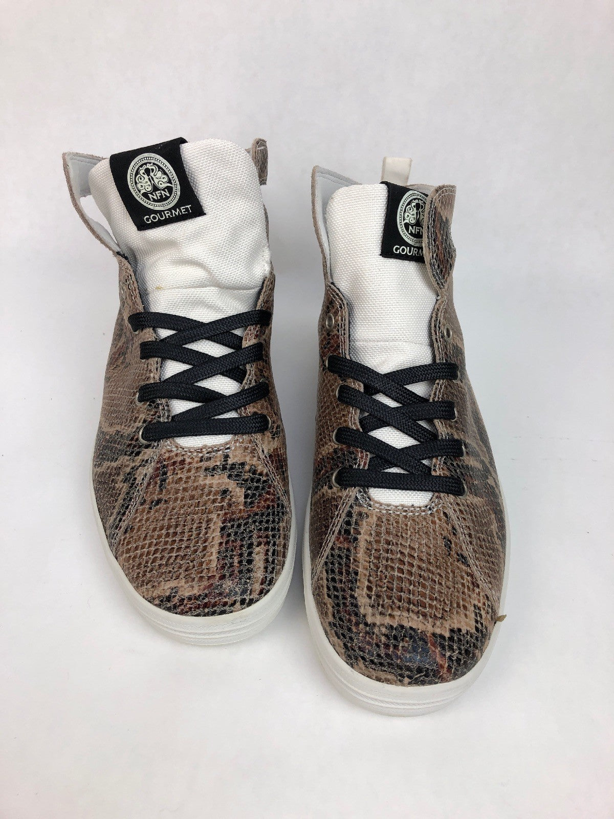 Rare Gourmet Footwear Shoes Womens Uno SP Leather Snake Skin High Top - FSTSHP