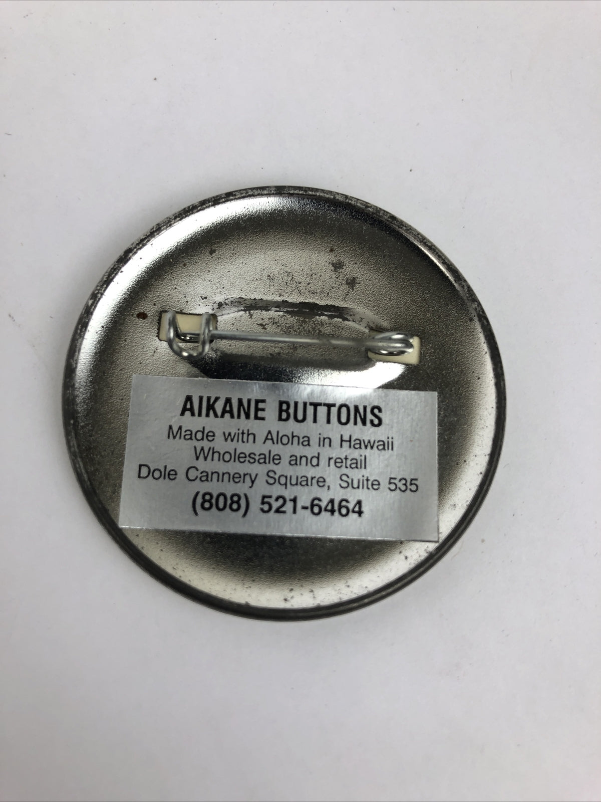 RARE 80's ALOHA UNLIMITED Pinback Button Hawaiian Wave Sunset Collectible