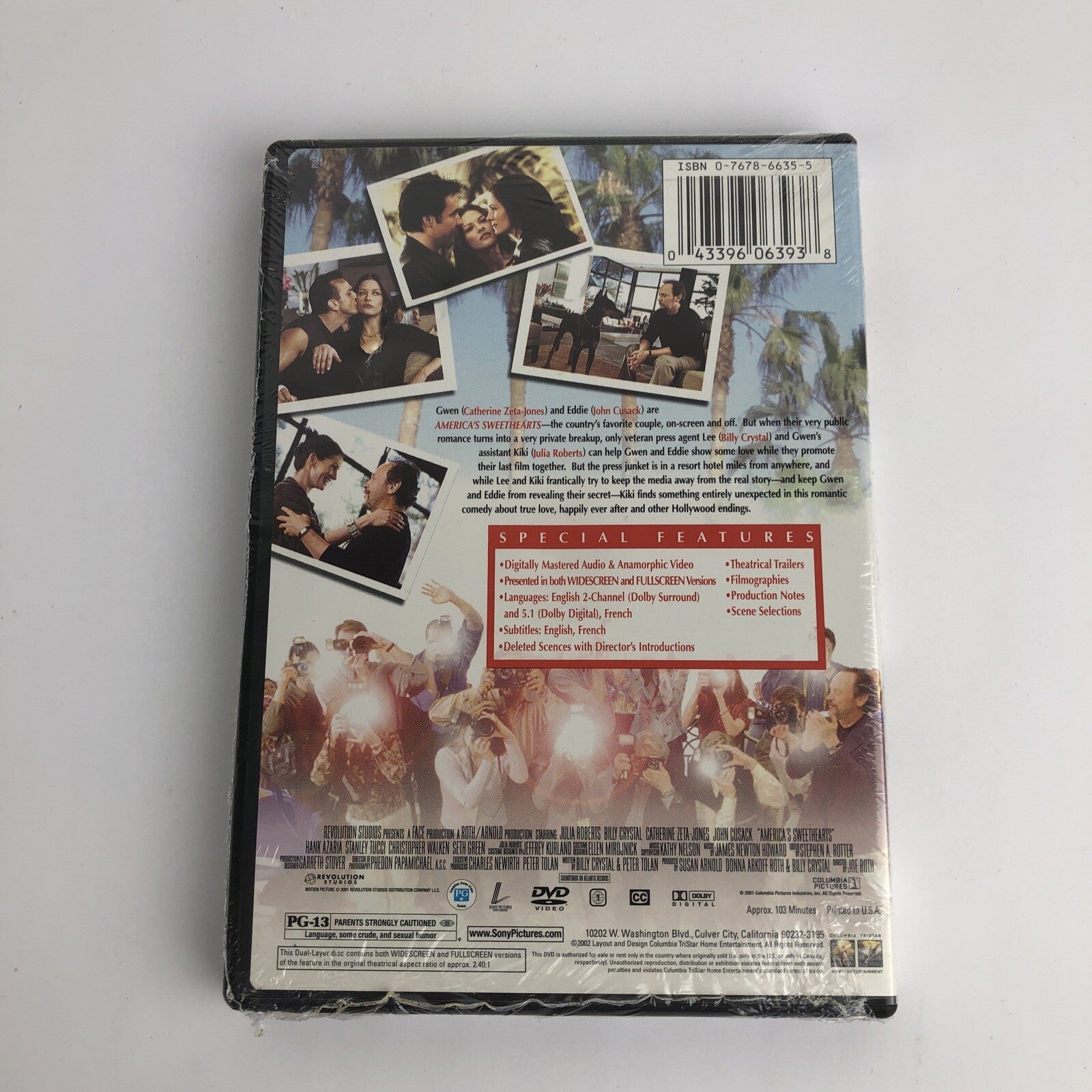 Americas Sweethearts (DVD, 2001) Julia Roberts Billy Crystal John Cusack NEW