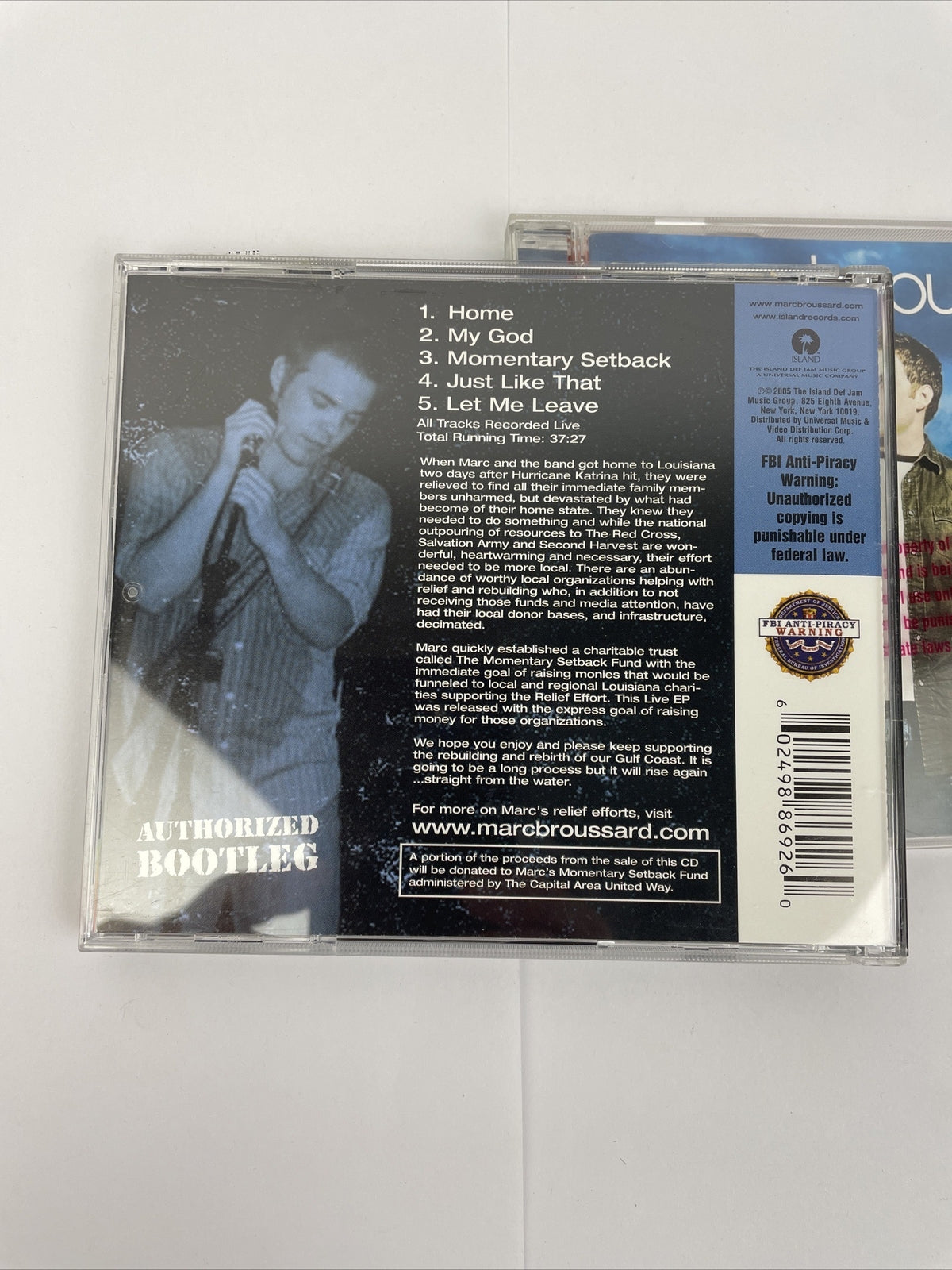 Lot of 2 x Marc Broussard Digital Audio CD - carencro - Authorized Bootleg BC