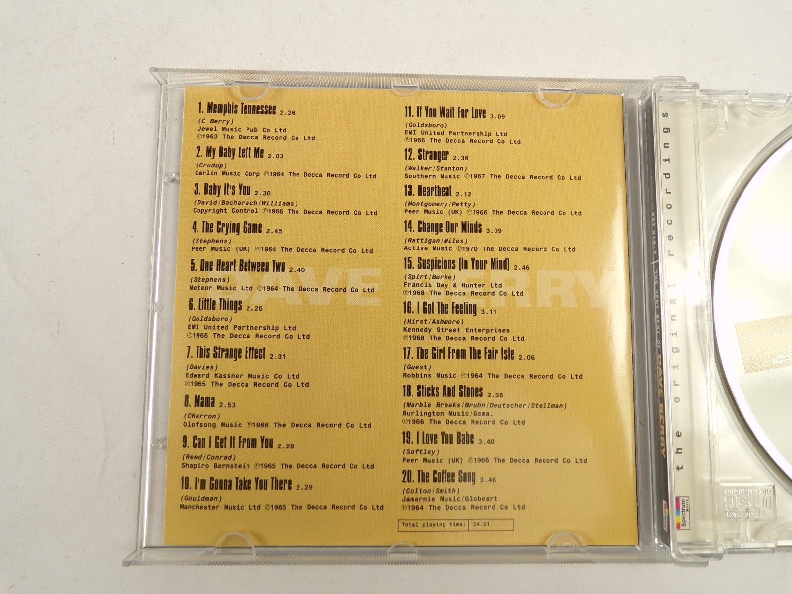 Dave Berry Memphis Tennessee My Baby Left me Baby its you Mama Stranger CD#48