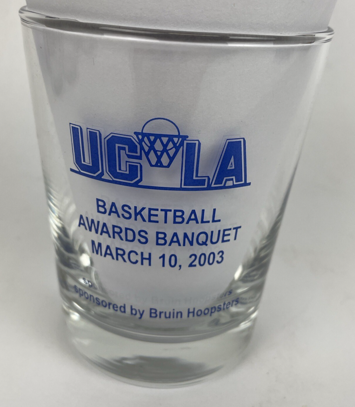 RARE 2003 UCLA Bruins Basketball Awards Banquet Glass Mug Cup Kapono Bozeman VGC