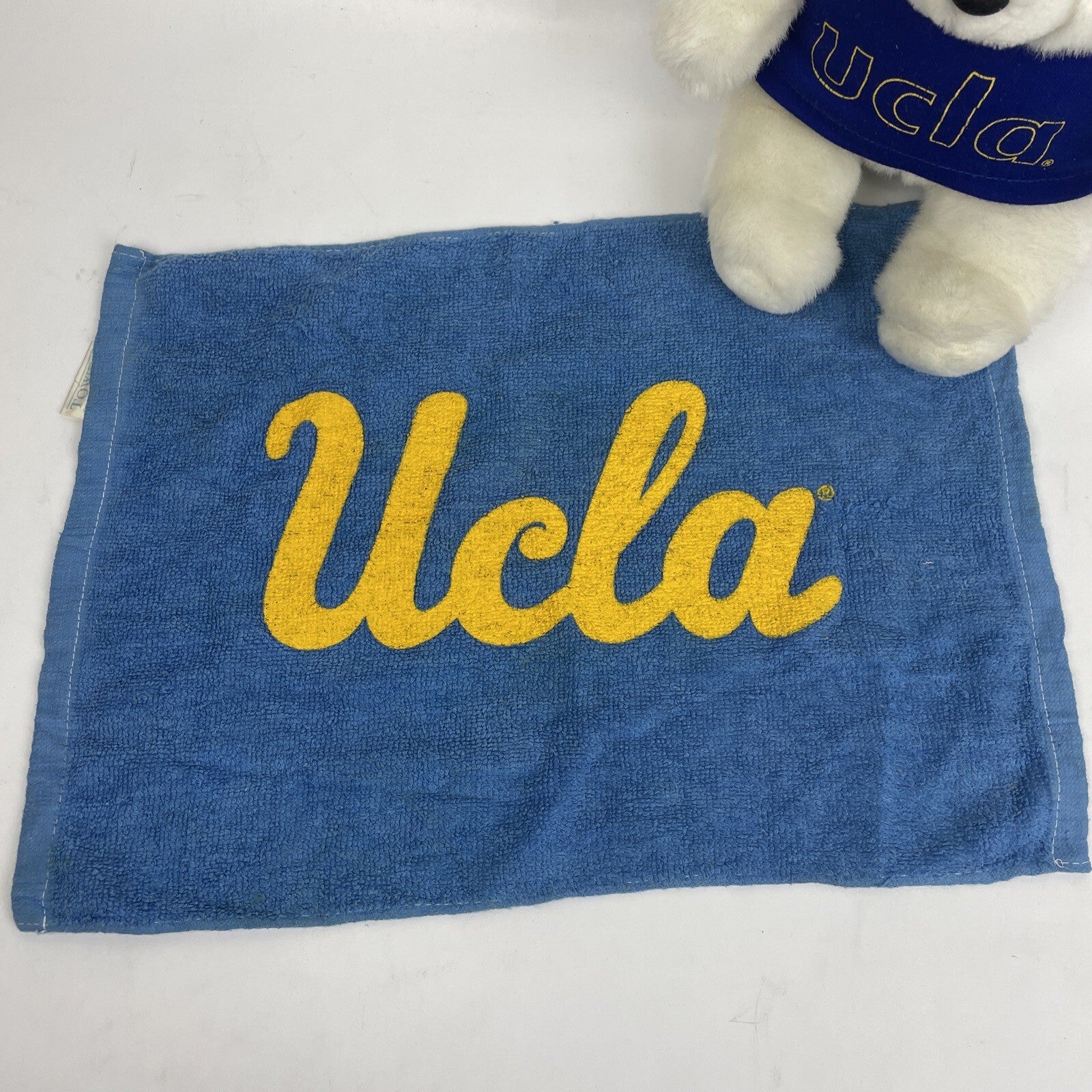 UCLA Teddy Bear Plush Mini Stuffed Animal 10" U C L A RARE College + Rally Towel