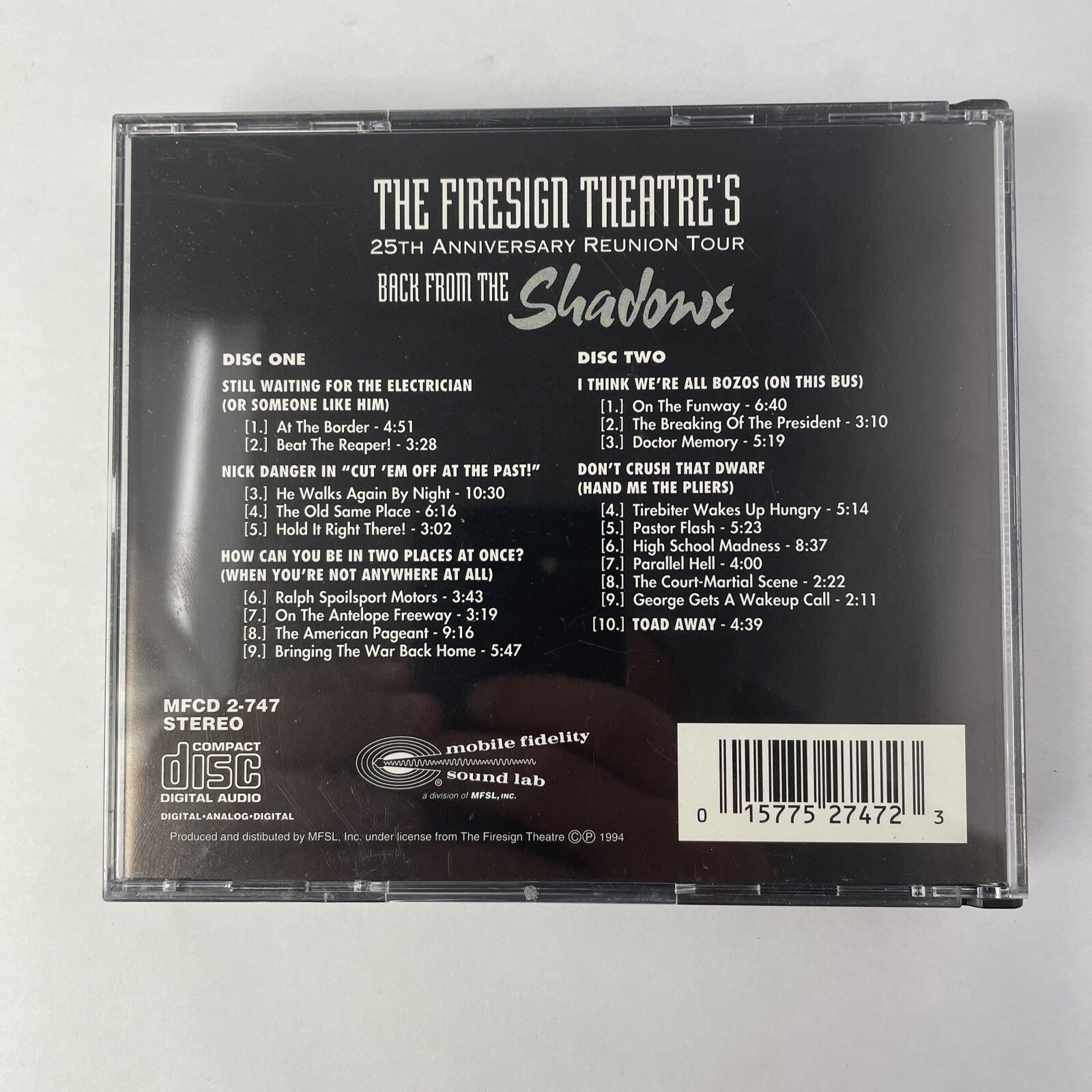 Firesign Theatre - Back From The Shadows 25th Annual Reunion Show 2CD Set. #23