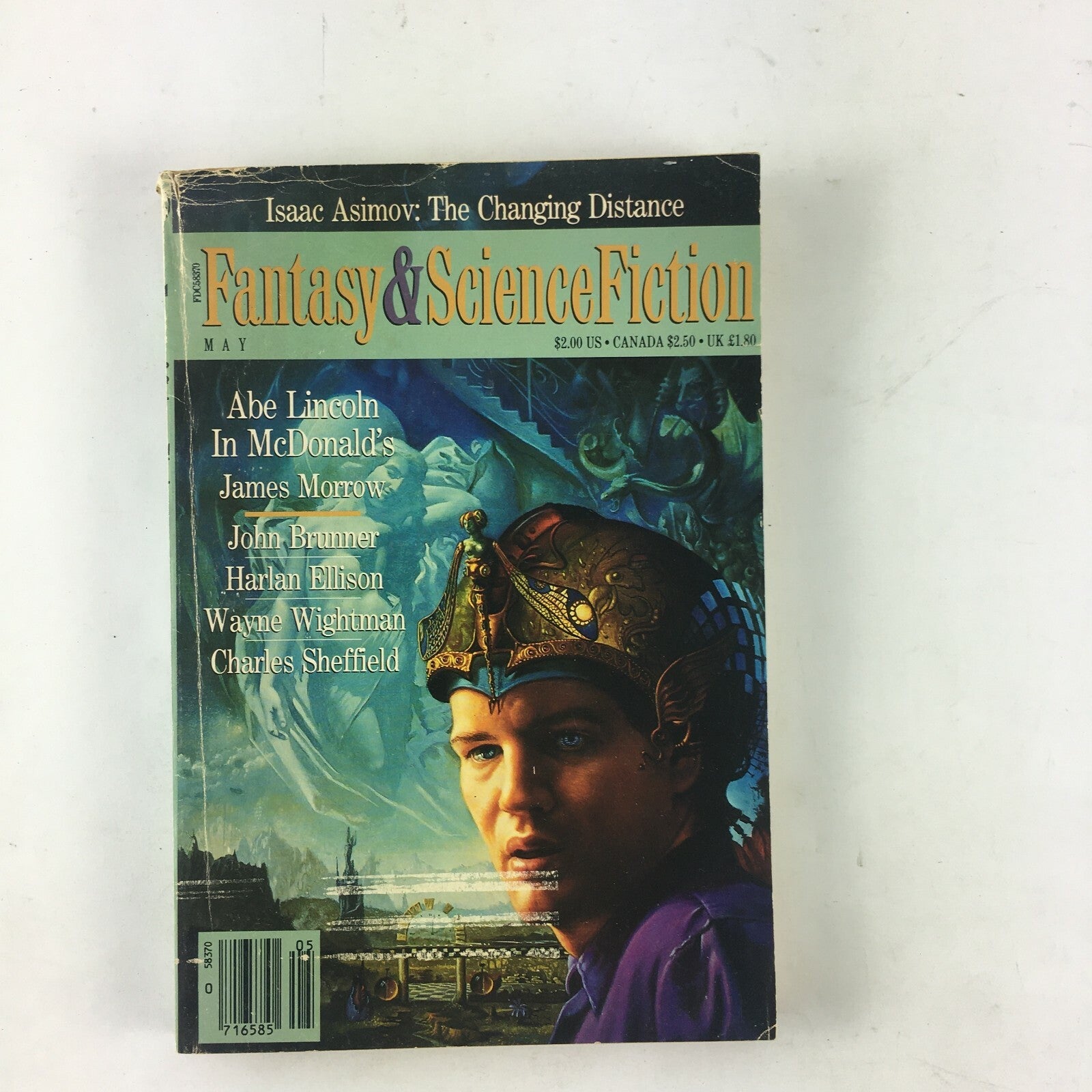 May Fantasy & Science Fiction Magazine Abe Lincoln James Morrow John Brunner