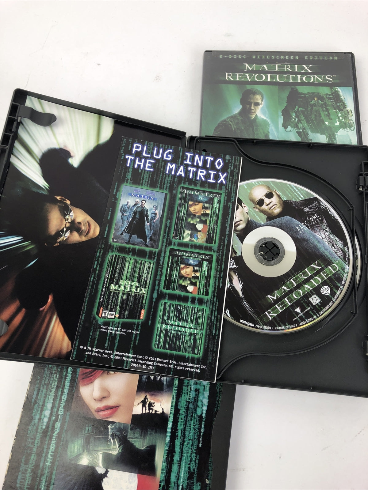 Lot of Three The Matrix Revolutions RELOADED + Animatrix ( DVD Video )