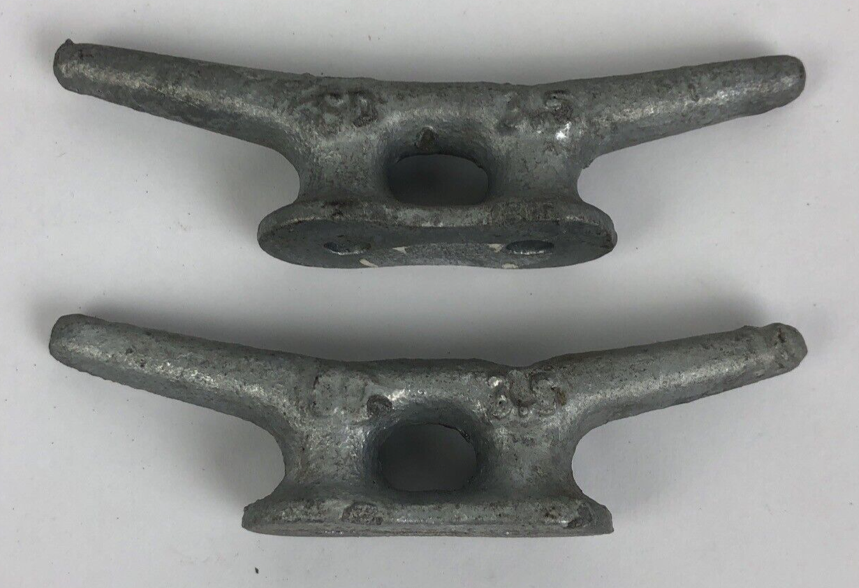 Lot of 2 x Sea Dog Line SEA-DOG 040103 Open Base Flat Head Cleat Marine - 3-1/2"