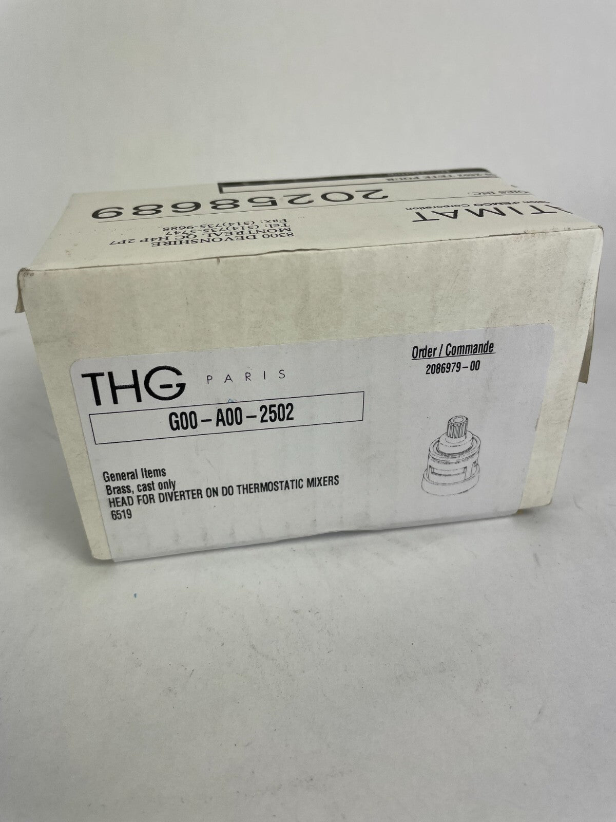 THG Paris G00-A00-2502 diverter head for thermostatic mixer shower control