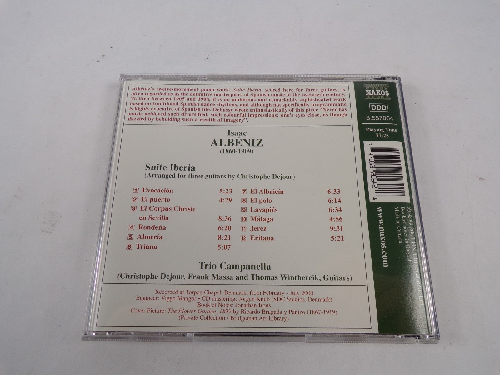 Albeniz Iberia Trio Campanella Guitar Collection CD#43