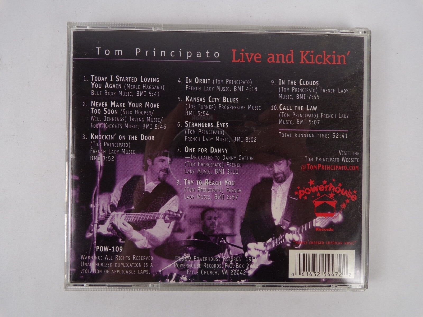 Tom Principato Live and Kickin Today I Started Loving Stranges Eyes CD #9