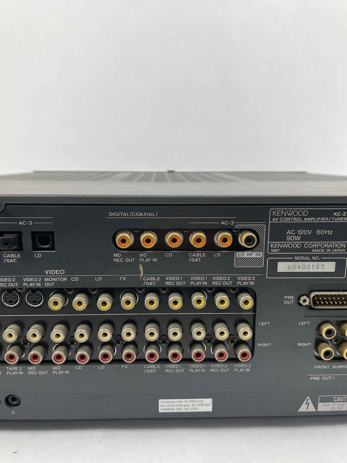 Kenwood KC-Z1 AV Control Pre-Amplifier Tuner - No Remote