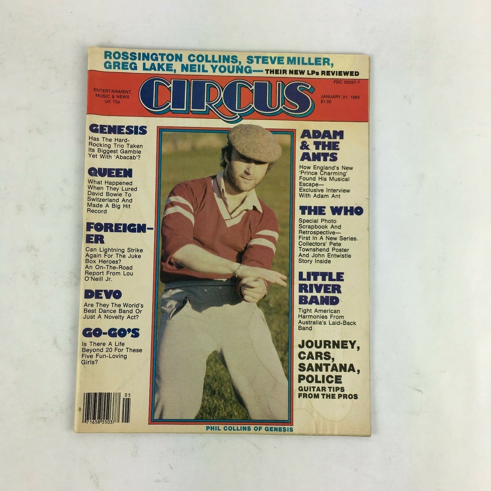 January 31,1982 Circus Magazine Genesis Queen Adam & The Ants The Who Devo Go-Go
