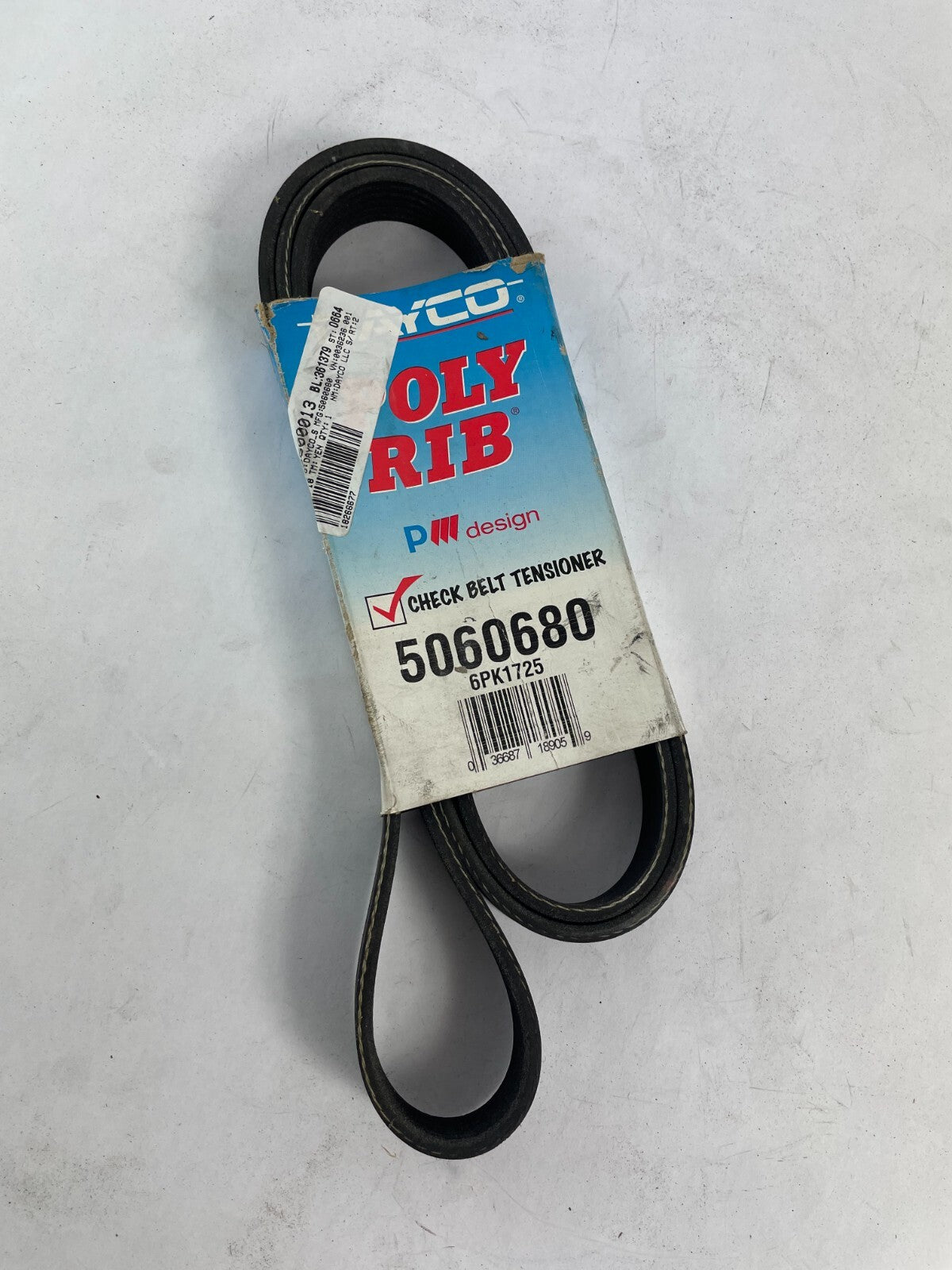 Dayco 5060680 6PK1725 poly rib serpentine belt OEM automotive accessory drive belt replacement A11