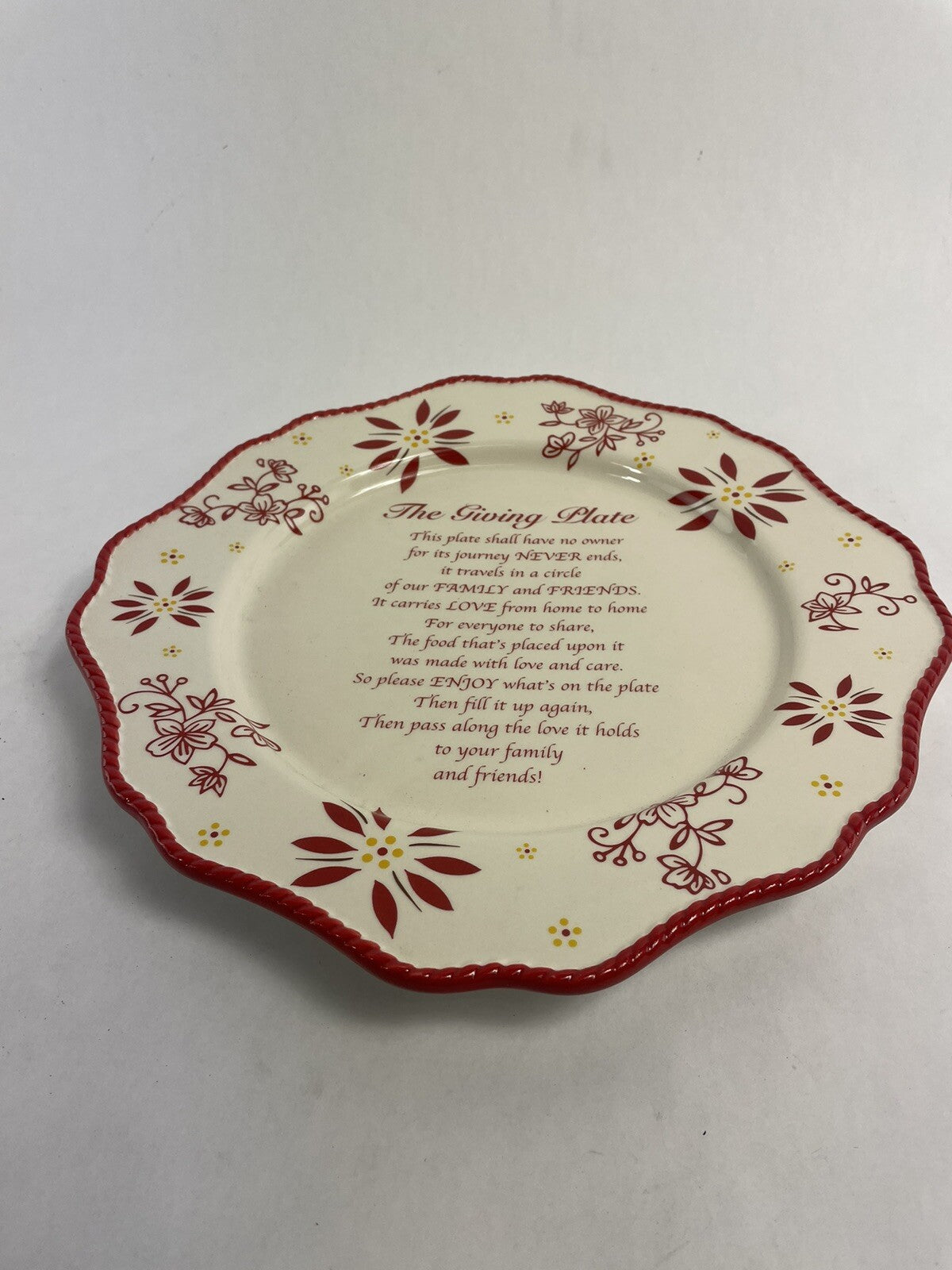 TEMPTATIONS THE GIVING PLATE Dish Keepsake 12”