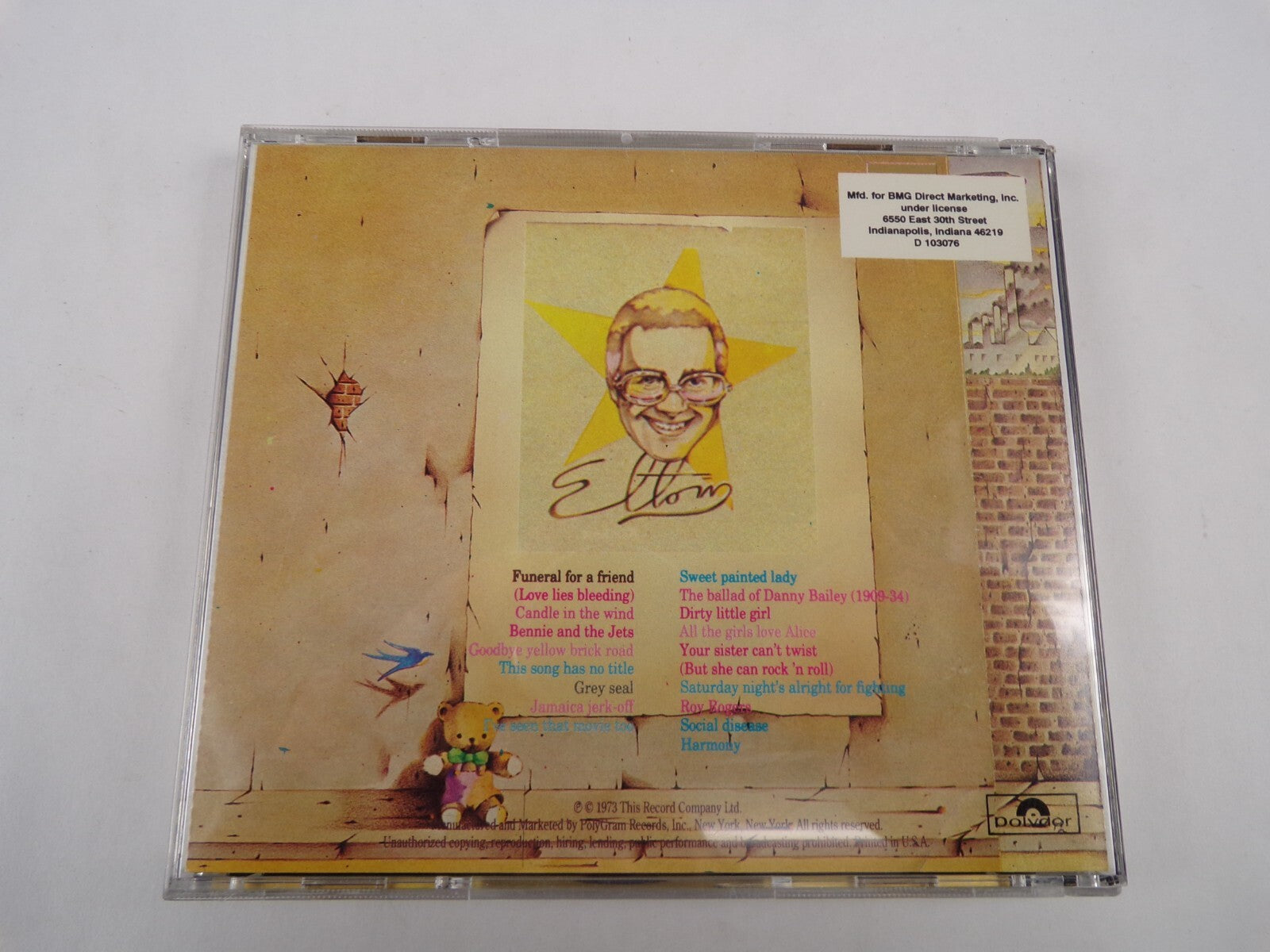 Elot John Goodbye Yellow Brick Road Funeral For A Friend Harmony CD#58