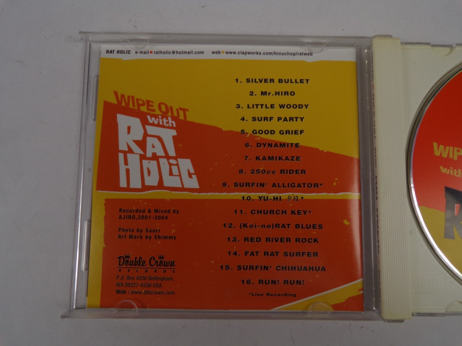 Wipe Out With Rat Holic Mr. Hiro Good Grief Kamikaze Yu-Hi Run! Run! CD#39