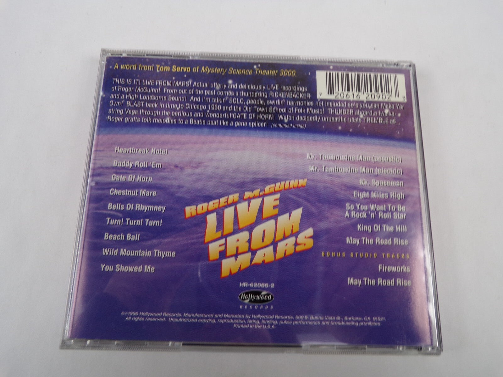 Roger M.Guinn Live From Mars HeartbreaK Hotel Daddy Roll Em Gate Of Horn CD#60