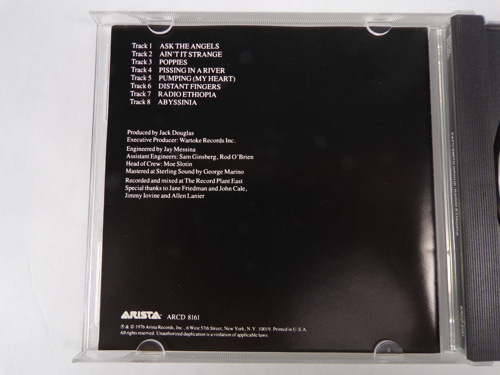 Patti Smith Group Radio Ethiopia CD #25